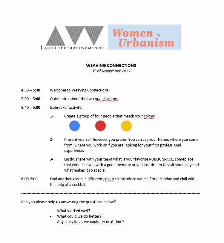 AW Weaving Connections Agenda