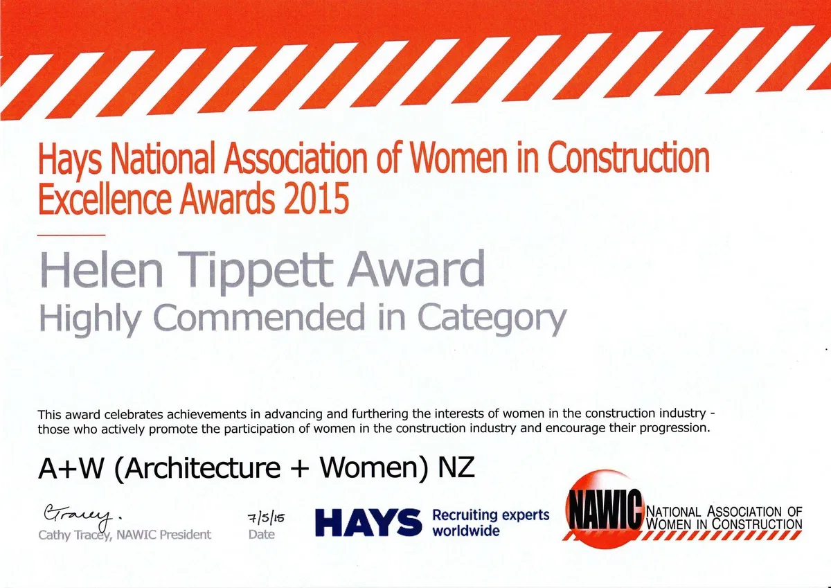 AW NIWAC HT Award Cert 2015