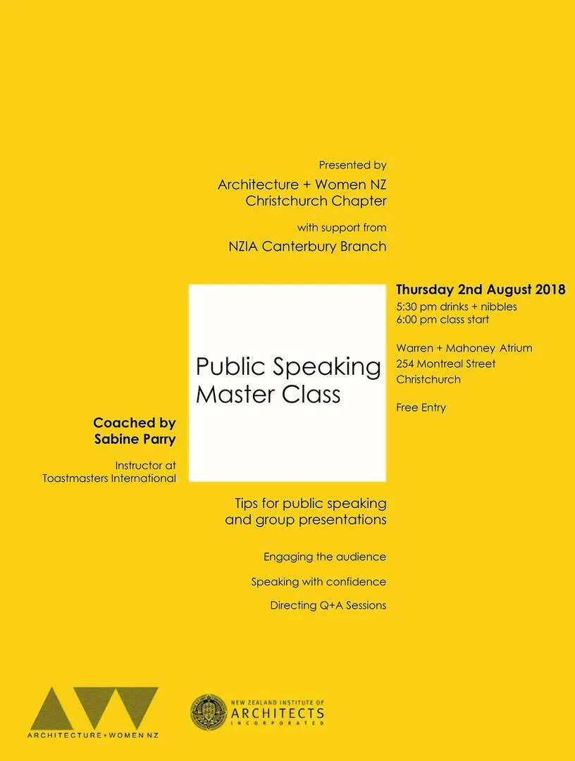 Public speaking masterclass a w nz chch 01