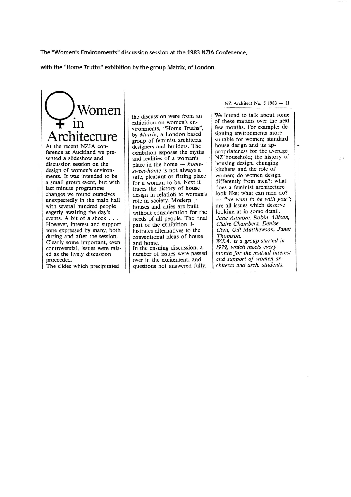 JT Women Arch NZ Architect Articles 1983 51 Page 1
