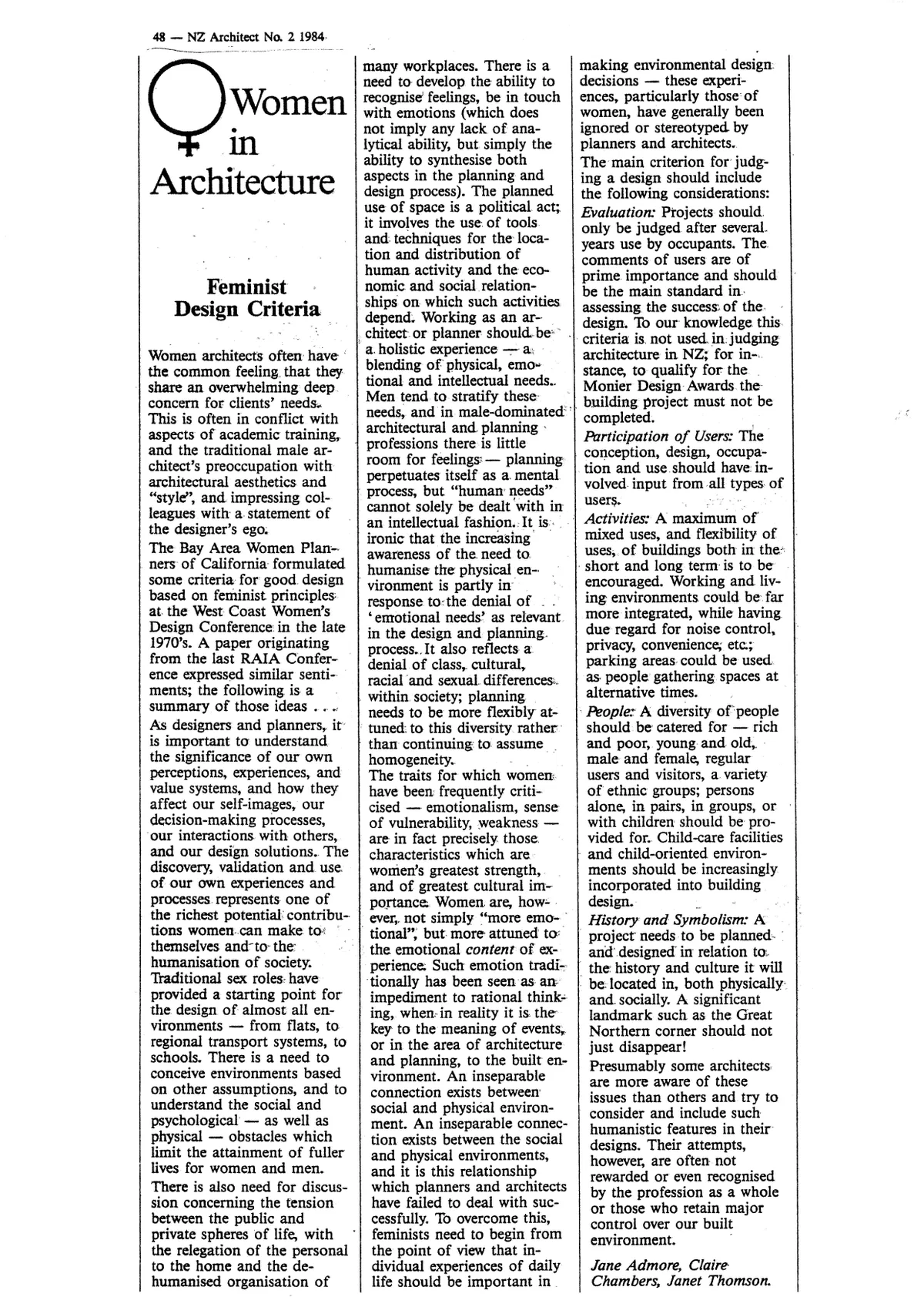 JT Women Arch NZ Architect Articles 1983 51 Page 5