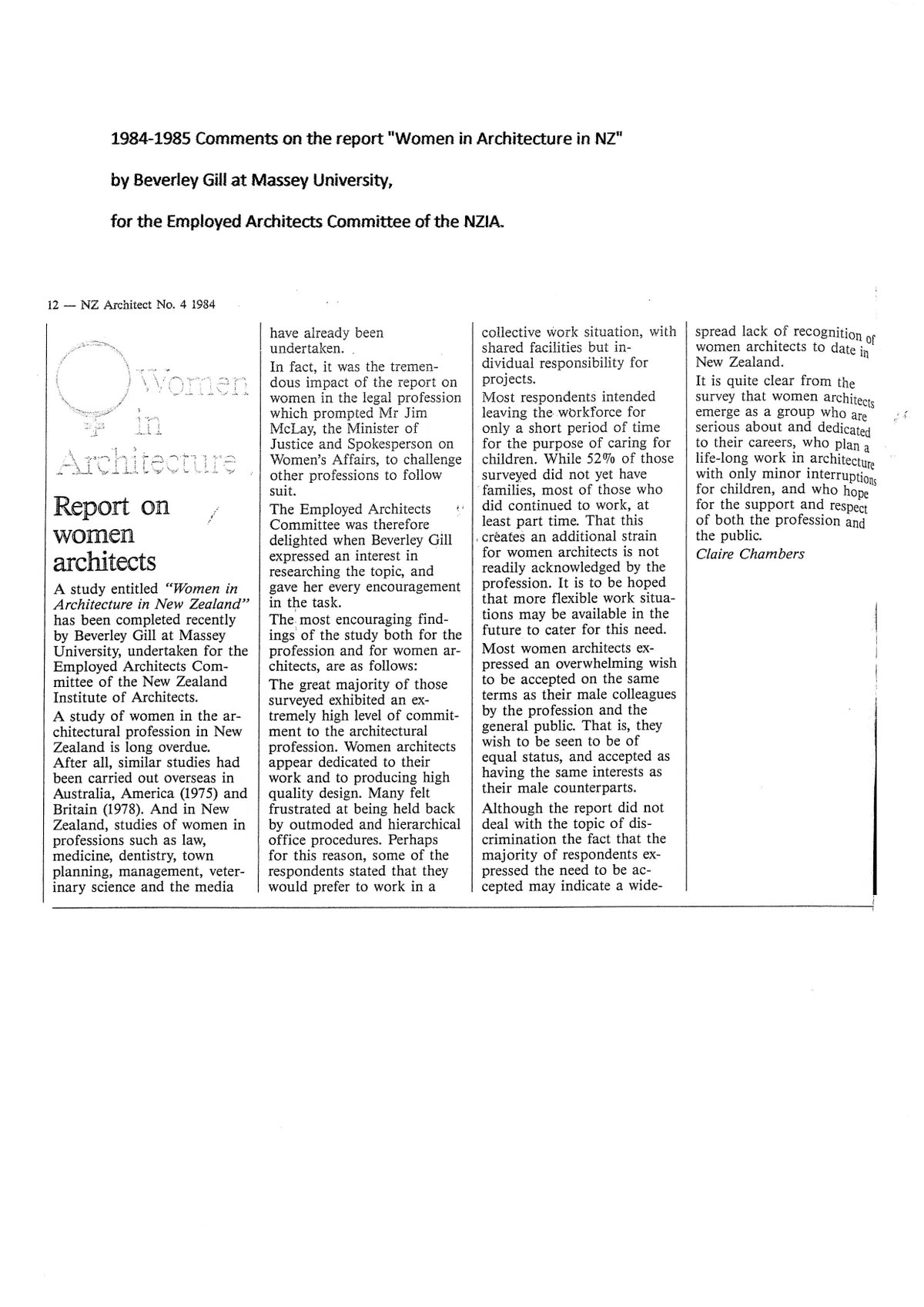 JT Women Arch NZ Architect Gill Report 1984 51 Page 1