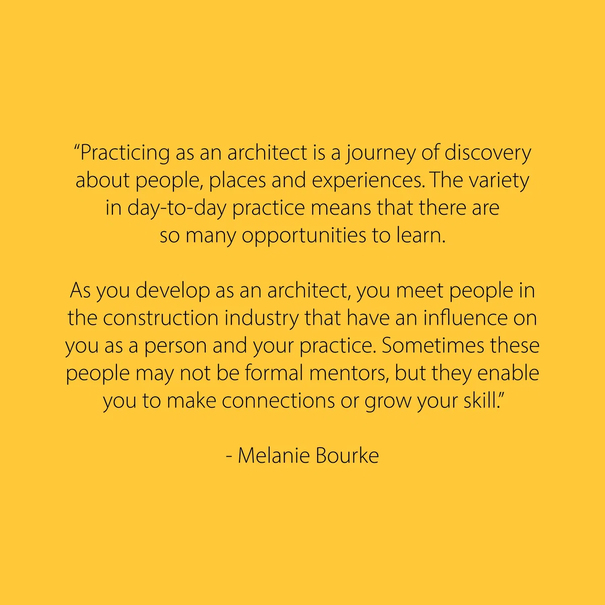 Mentor Melanie Bourke Quote