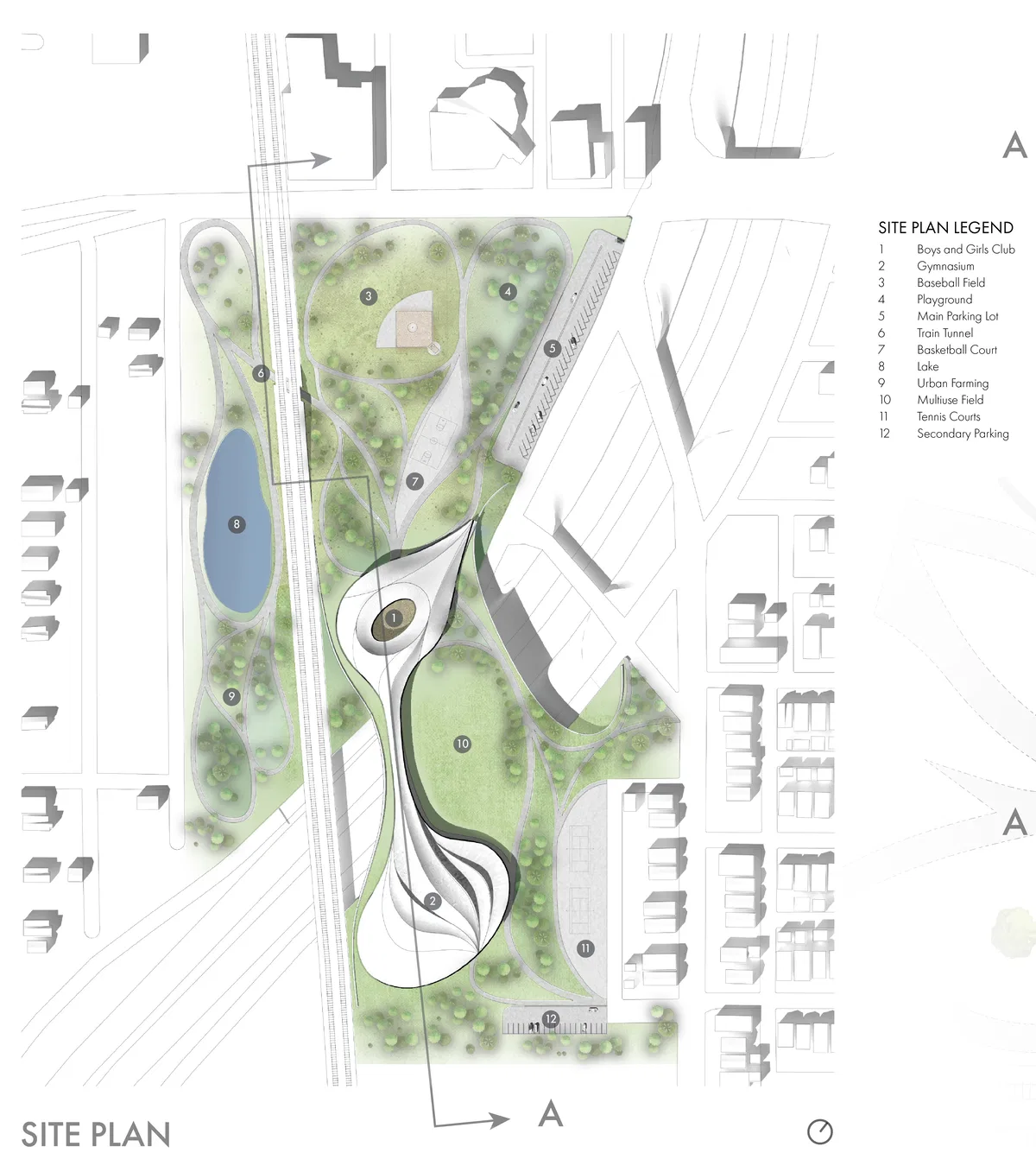 Boys and Girls Club, Highway Crossing, and Public Park